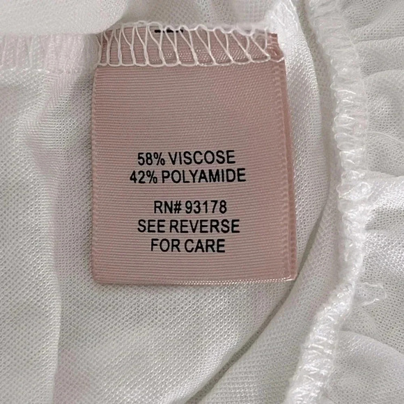 Philosophy/ White flowy tee shirt/Short sleeved/ V-neck/ Viscose blend/Size US S - Picture 9 of 12